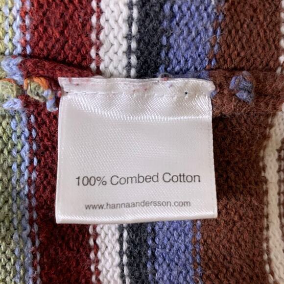 Hanna Andersson Vest Boy's Size 130 (8) Striped Colorful Combed Cotton Sweater - Picture 6 of 7